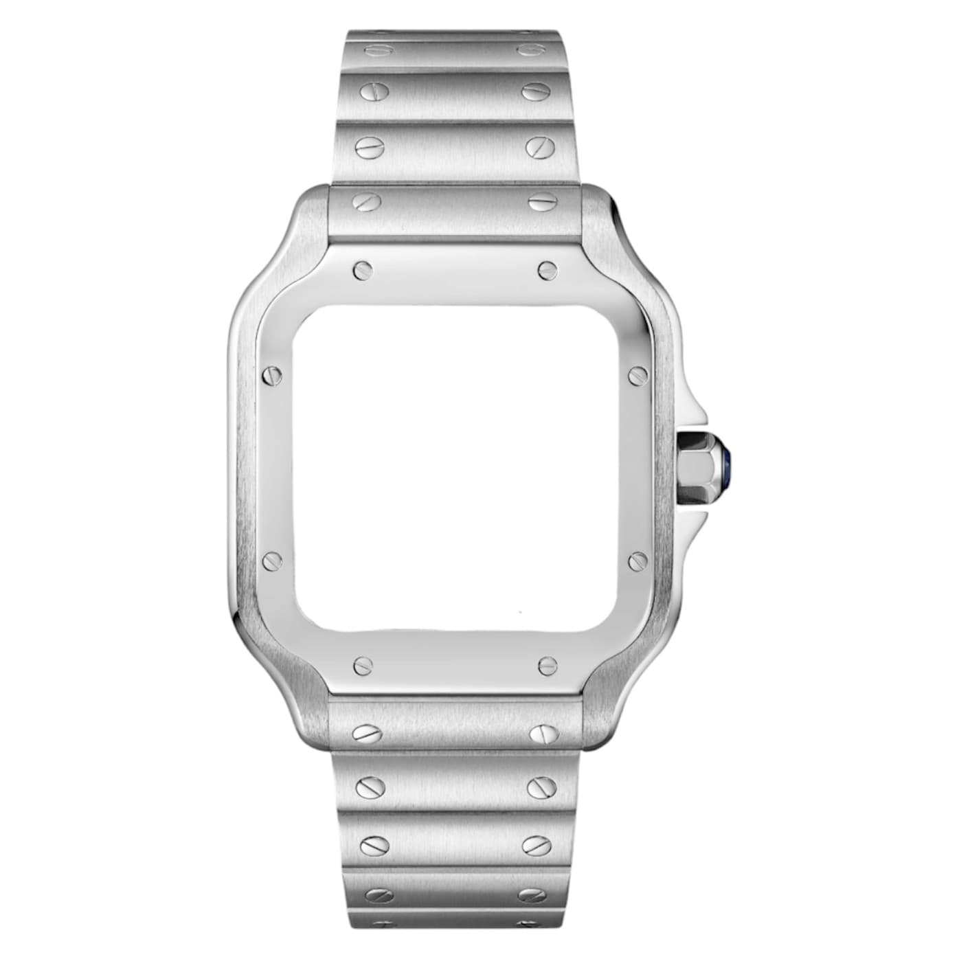 Silver-tone Alvinegro Square Case & Bracelet